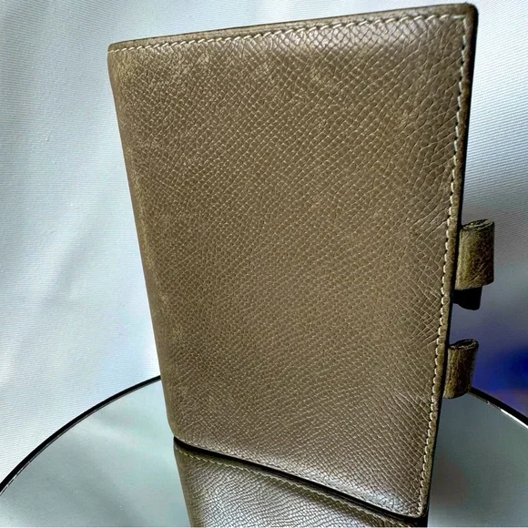 Hermès Ulysse PM Etoupe Togo Leather Notebook Rare Discontinued Hermès Agenda - Picture 9 of 9